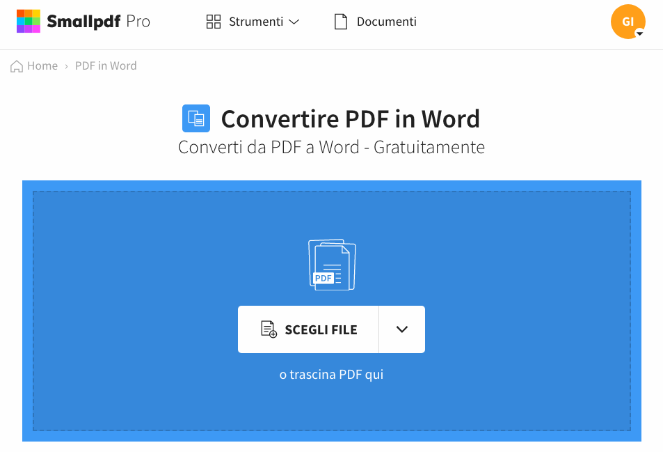 2021-05-28 - Come rendere un PDF modificabile - Convertire un file PDF in un documento Word modificabile con Smallpdf