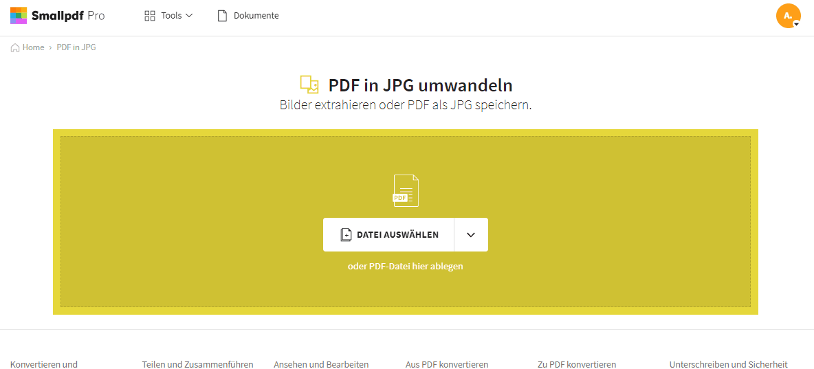 2019-01-02 - Online kostenlos GIF in JPG umwandeln - Zweiter Schritt - PDF in JPG