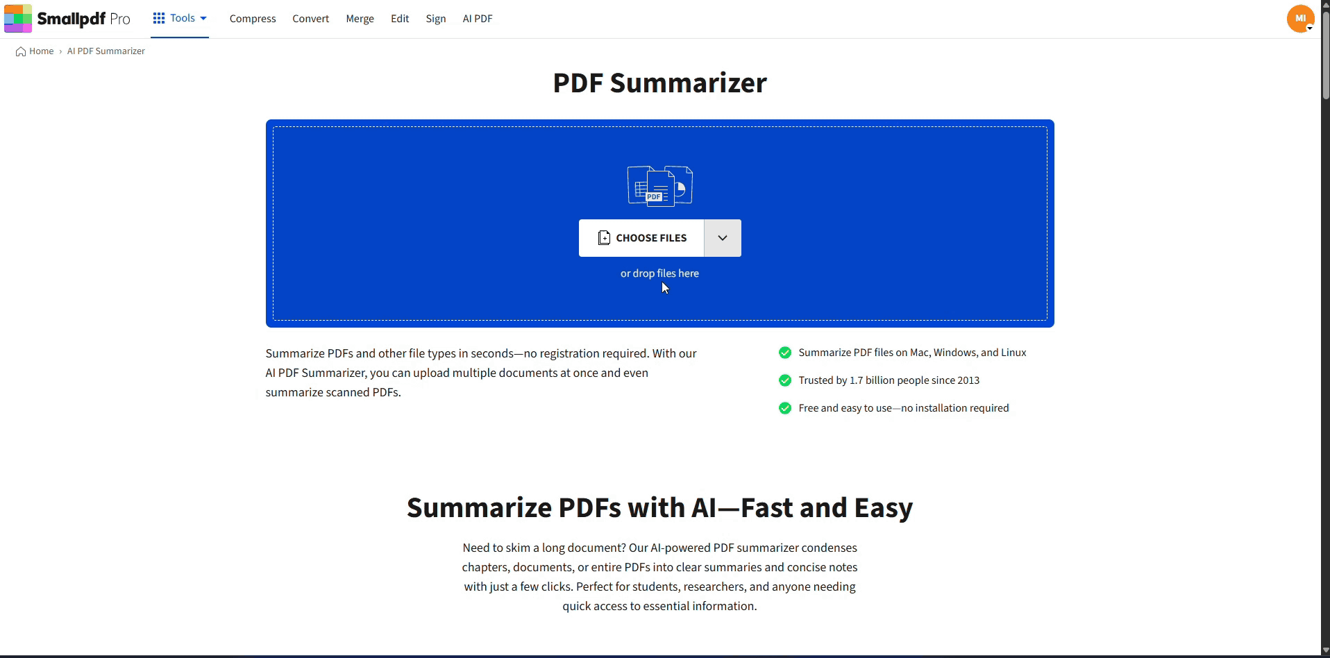 Generate summaries of your PDF