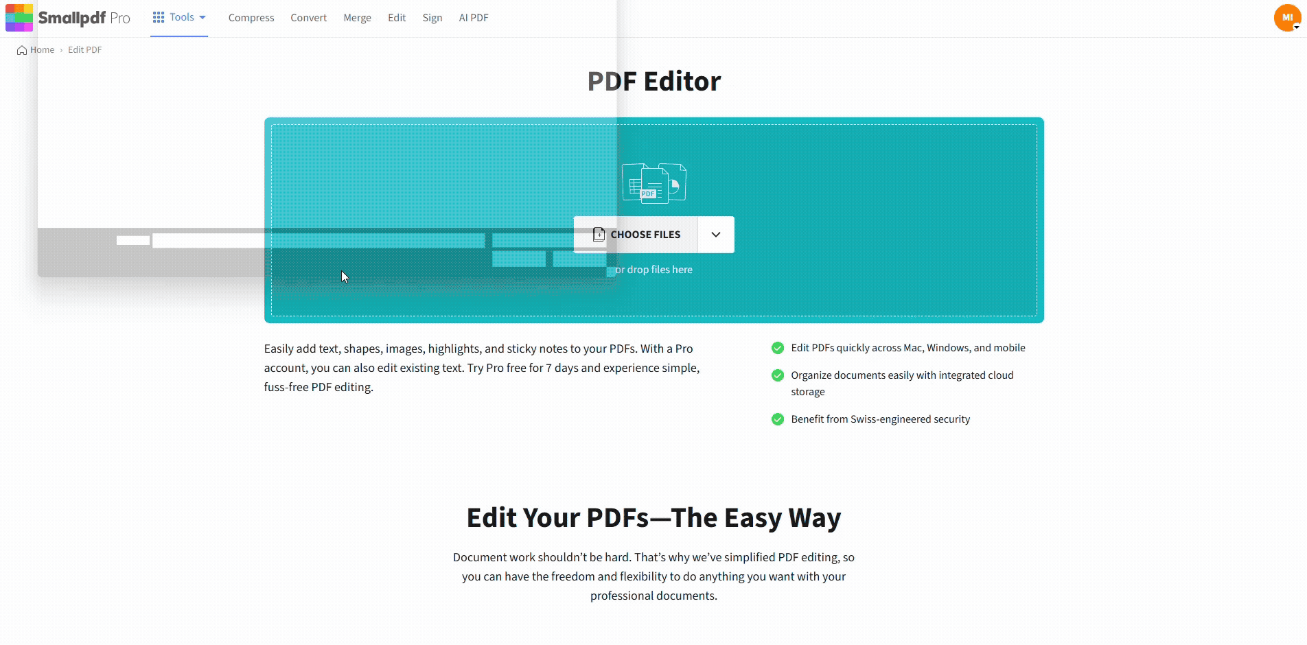 Resize a PDF Image on Smallpdf for Free