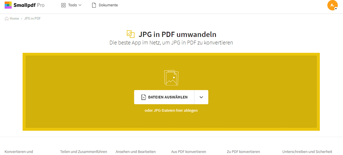 2019-01-02 - Online kostenlos GIF in JPG umwandeln - Erster Schritt - GIF in PDF