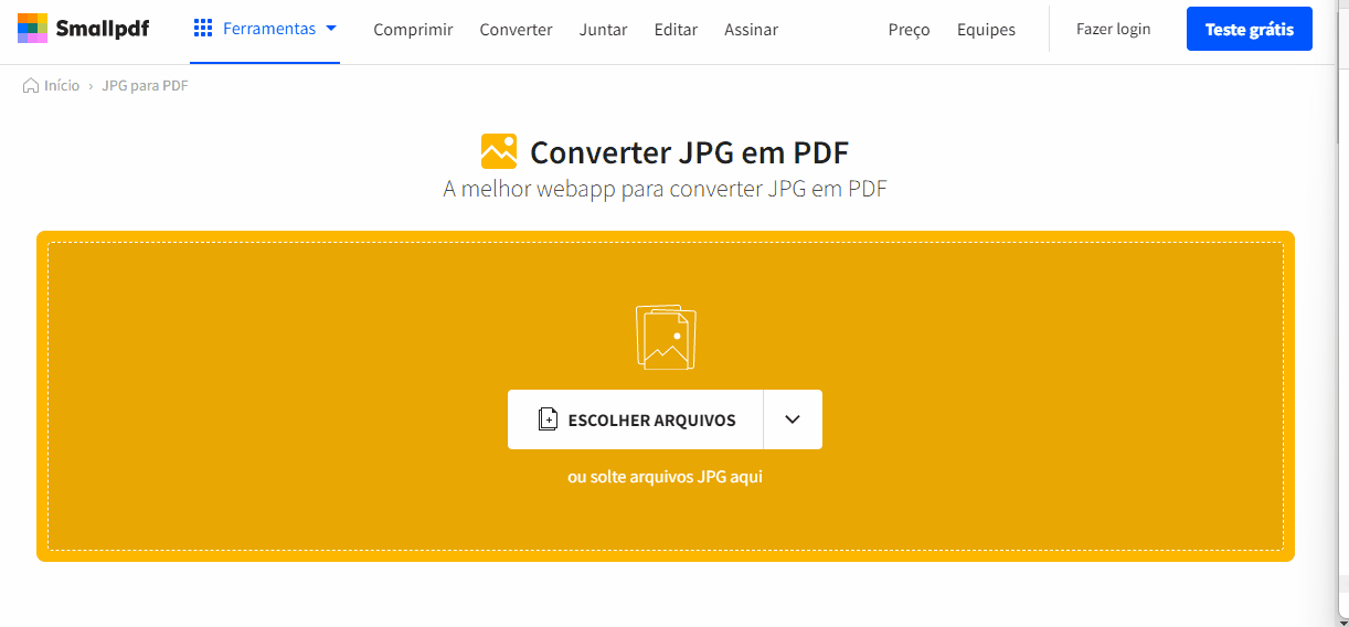 2023-05-23 - Converter JPG em um PDF para 200 kB ou menos