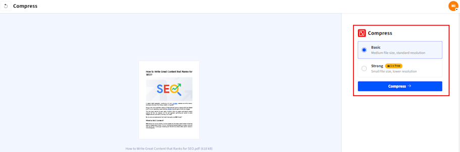 Compress your PDF file before printing