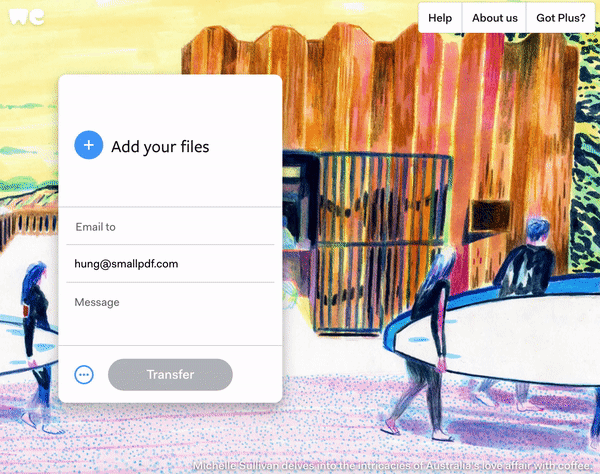 share large files wetransfer