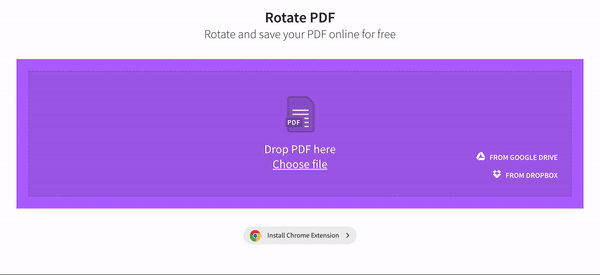 how to rotate and save pdf online