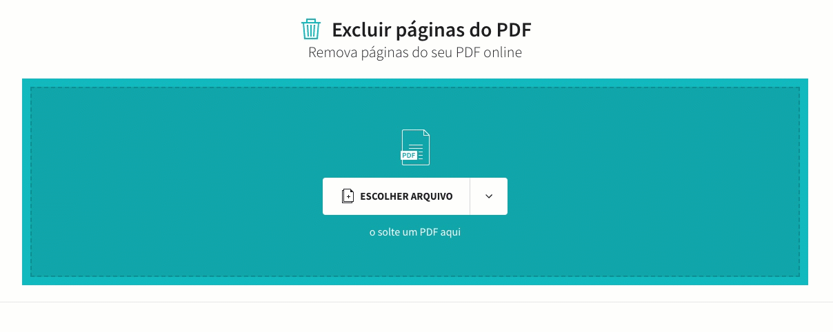 Como excluir páginas de um PDF