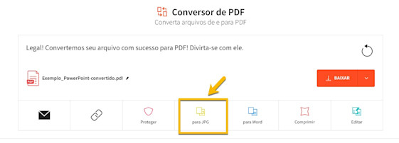 Como converter PowerPoint em JPG