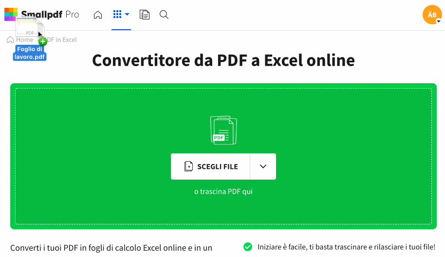 2023-09-04 - Come convertire da PDF a Excel online senza registrazione