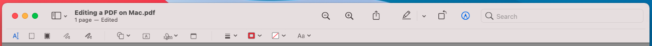Editing a PDF on Mac using Mac's built-in PDF editor