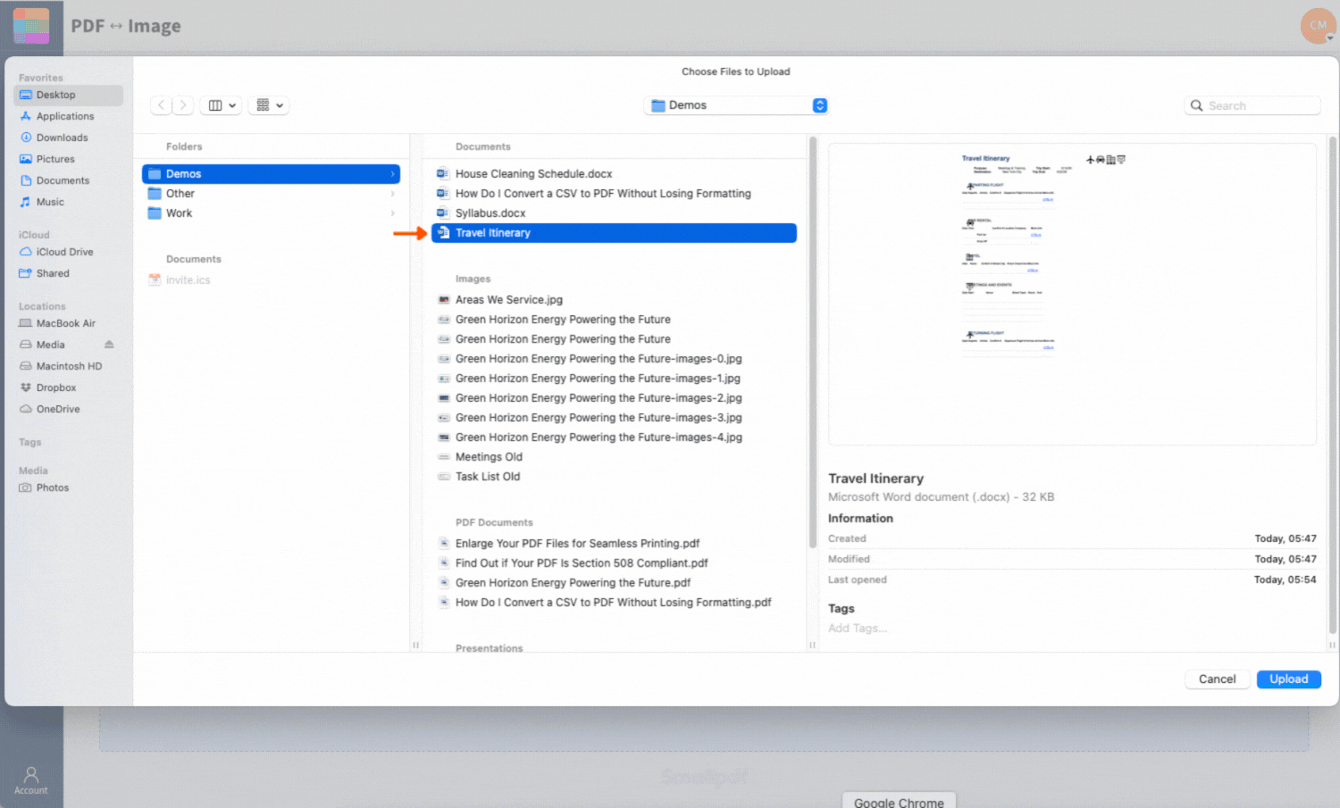 Convert Word to JPG online for free with Smallpdf