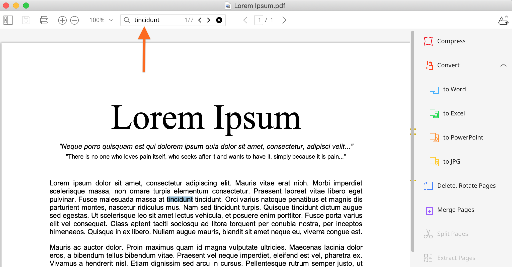 how to search a page for specific words in chrome