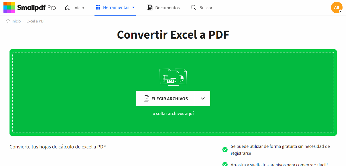 2023-11-22 - Convertir XLSX a PDF en línea