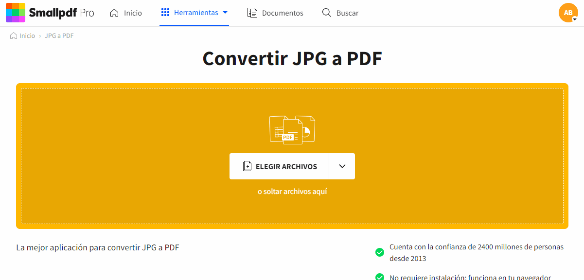 2023-11-223- Convertir JPG a PDF a 200 kB o menos