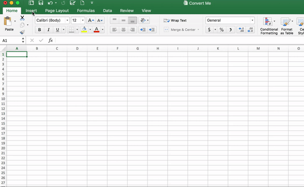 put pdf into excel for mac