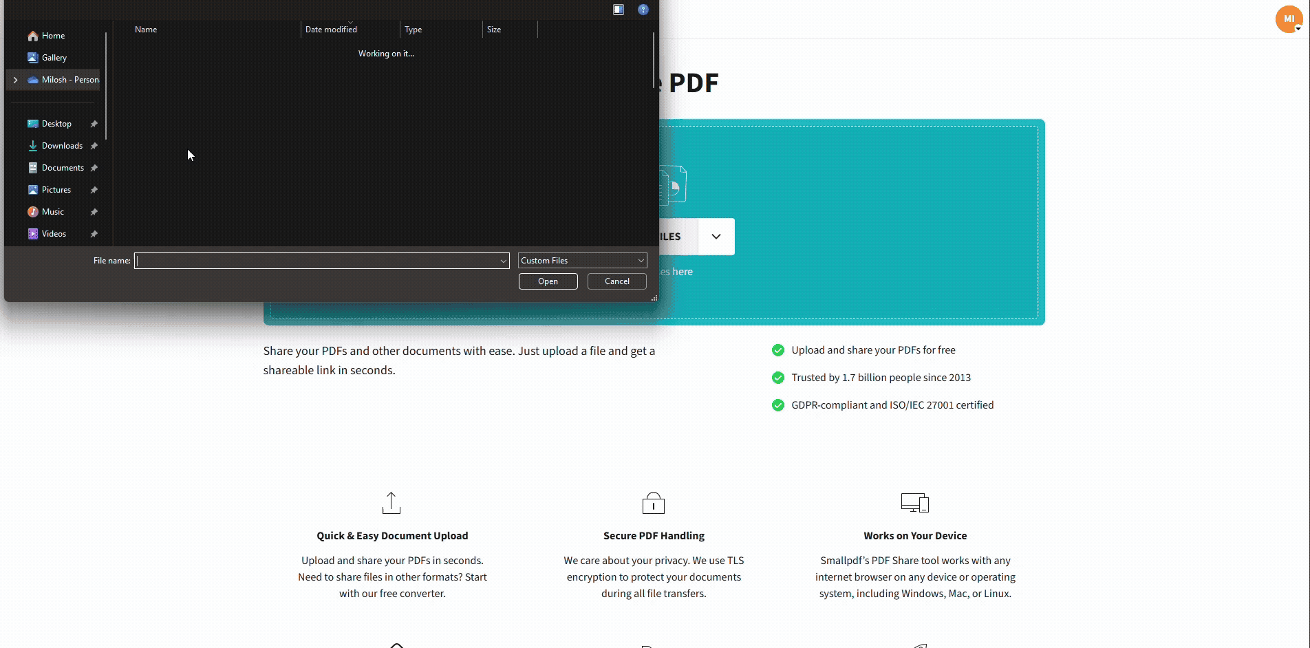 Share PDF Invoices Securely
