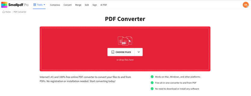 Smallpdf PDF Converter
