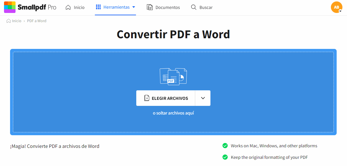 convertir un pdf escaneado a word en línea smallpdf