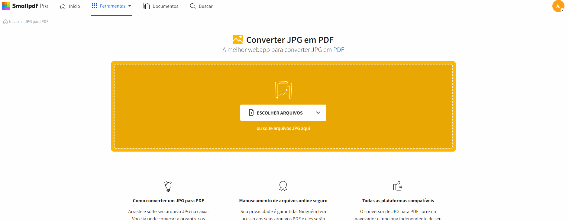 PNG para PDF — Converter PNG em PDF online