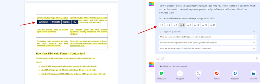 Turn the Table into an Image for Google Docs