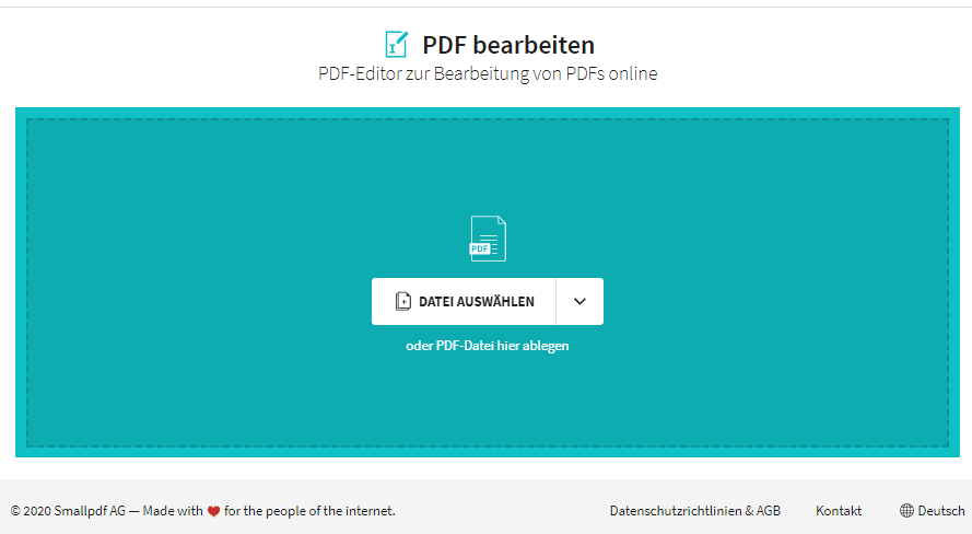 2019-01-10 - Mit Smallpdf online in PDF schreiben