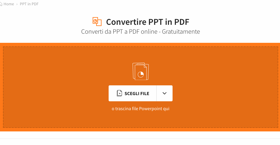 2019-11-14 - Come convertire PowerPoint in PDF - La GIF mostra come convertire PowerPoint in PDF con Smallpdf