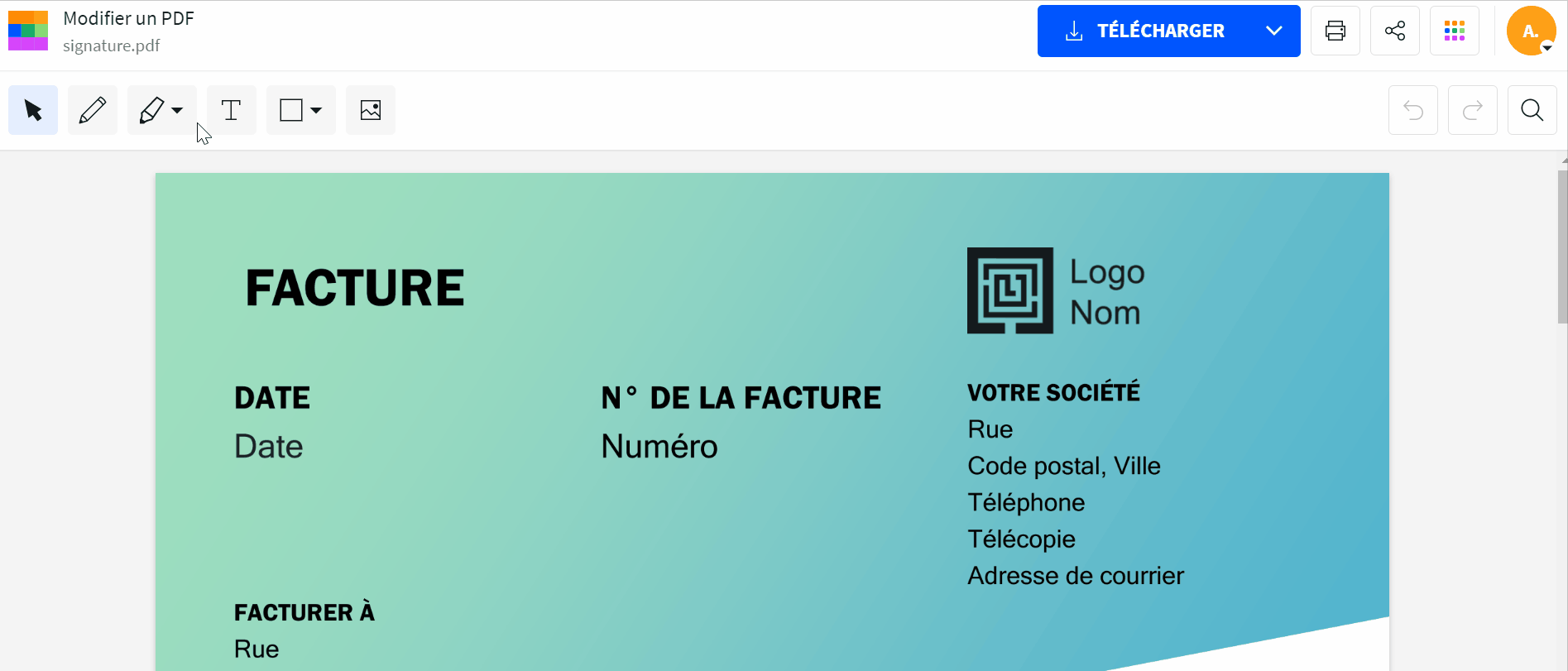 2018-10-04 - Comment insérer du texte dans un PDF - outil Modifier PDF sur Smallpdf