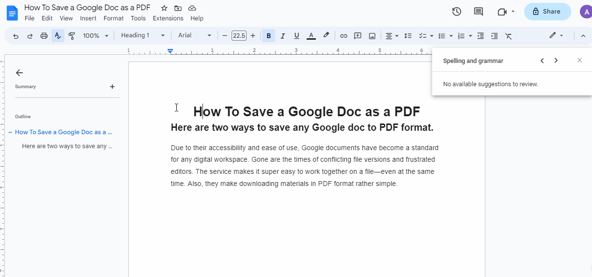 2023-05-29 - How To Save a Google Doc as a PDF
