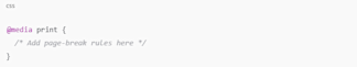 Add a print stylesheet section