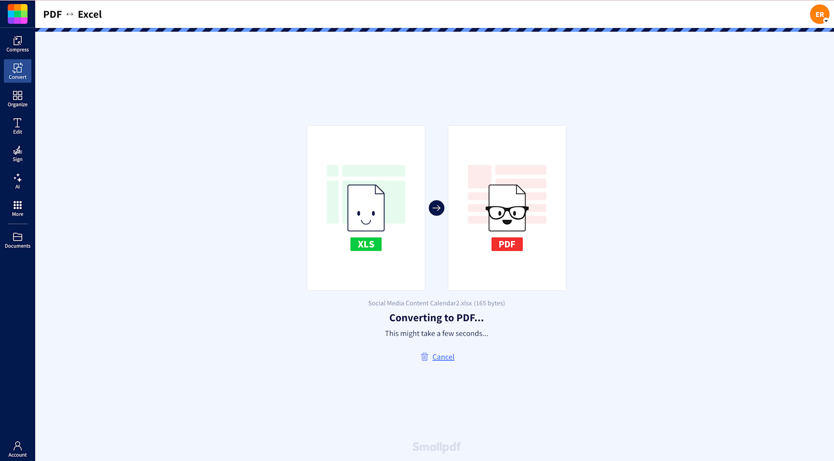 Smallpdf convert xlsx to pdf