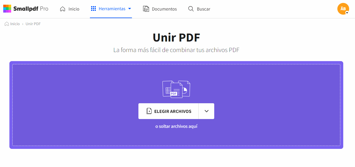 2023-08-28 - Herramienta para unir PDF, une archivos PDF en línea de forma gratuita.