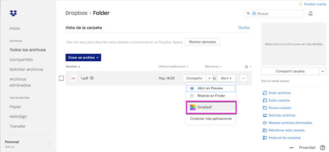 2018-11-27-abrir-pdf-dropbox-smallpdf-paso-1