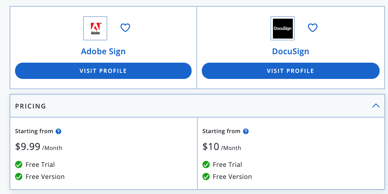 docusign pricing changes