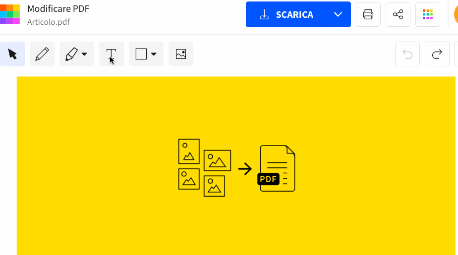 Come scrivere su un PDF Smallpdf