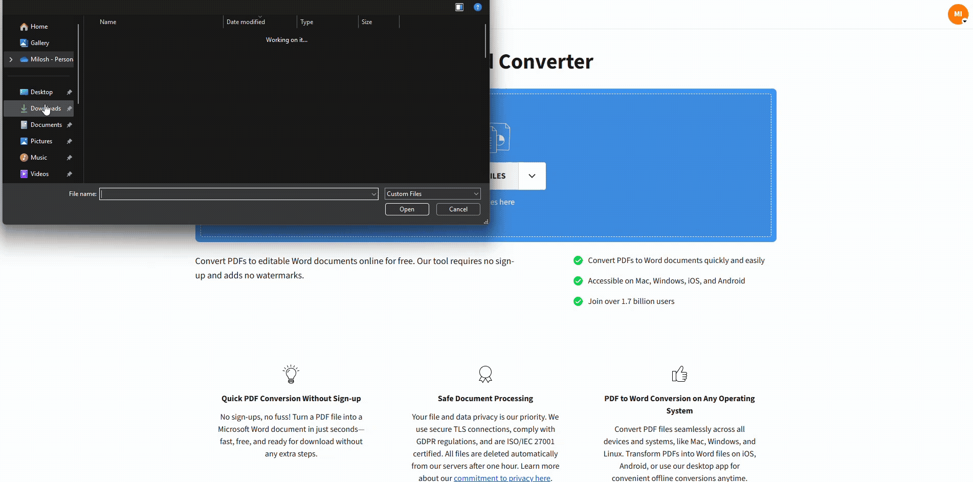 Edit PDF metadata by converting it to Word with OCR