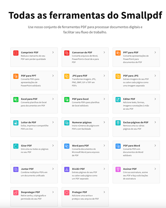  Todas as ferramentas para o seu trabalho