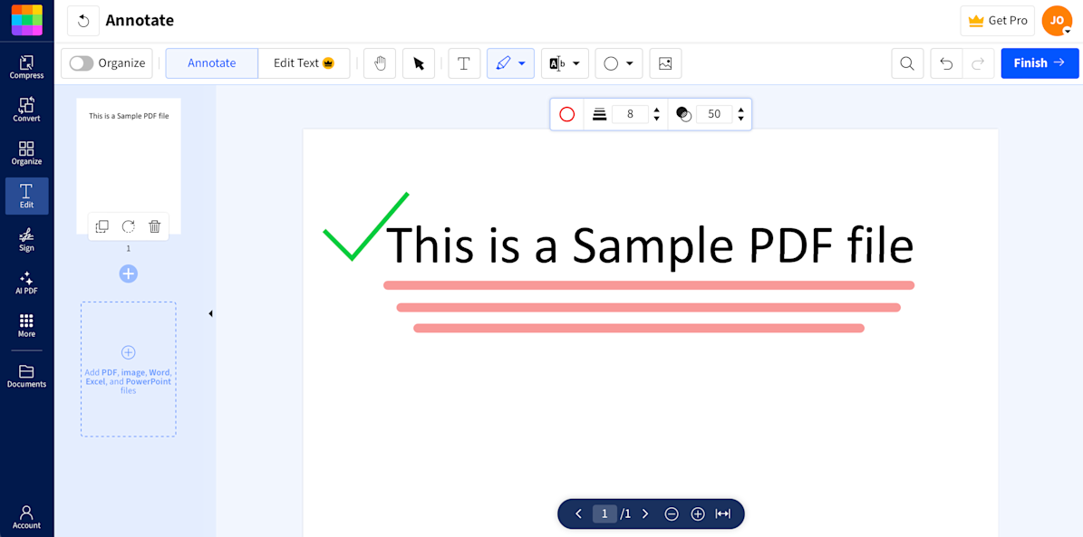 Edit PDF Screenshot