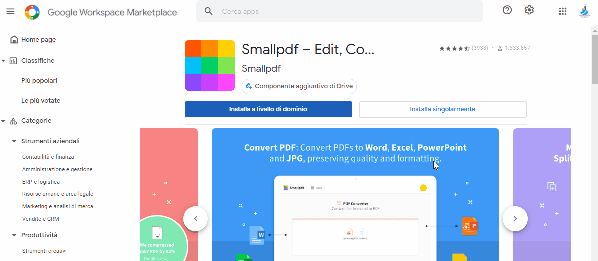 2020-03-03 - Come aprire un PDF in Google Drive con Smallpdf