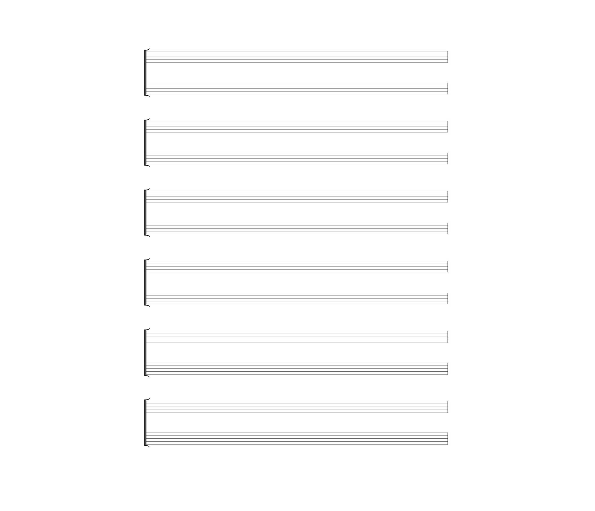 2020-06-26 – PDF Partitur Kosong – Gratis Untuk Diunduh – Partitur Kosong 12 Paranada Tanpa Klef