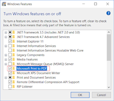 Restart the Microsoft Print to PDF Feature