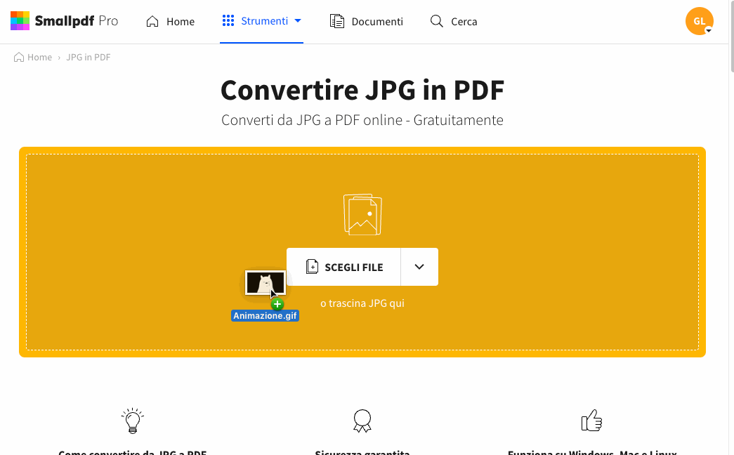 2023-10-02 - Converti GIF in PDF online gratuitamente