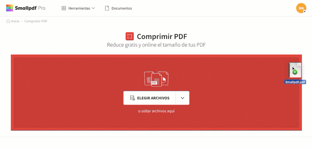 saltar Abuelo personalizado Cómo comprimir un archivo PDF para enviar por email | Smallpdf