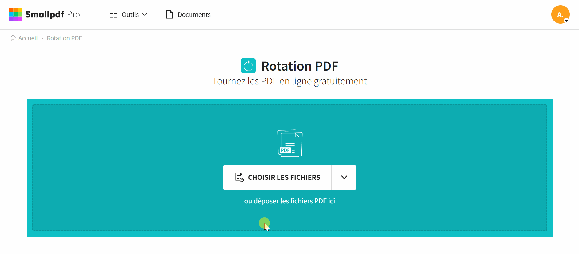 2021-11-24 - Comment faire pivoter une image PDF en ligne gratuitement - outil Rotation PDF, un seul document