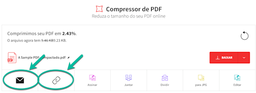 Compartilhar PDF redimensionado