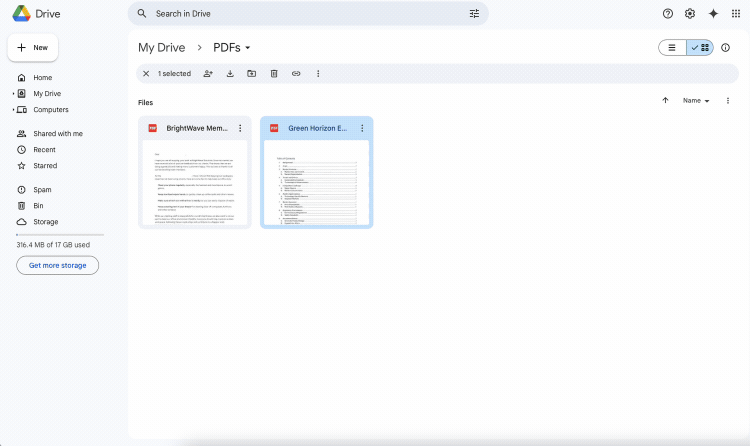 Opening and editing a PDF in Google Docs