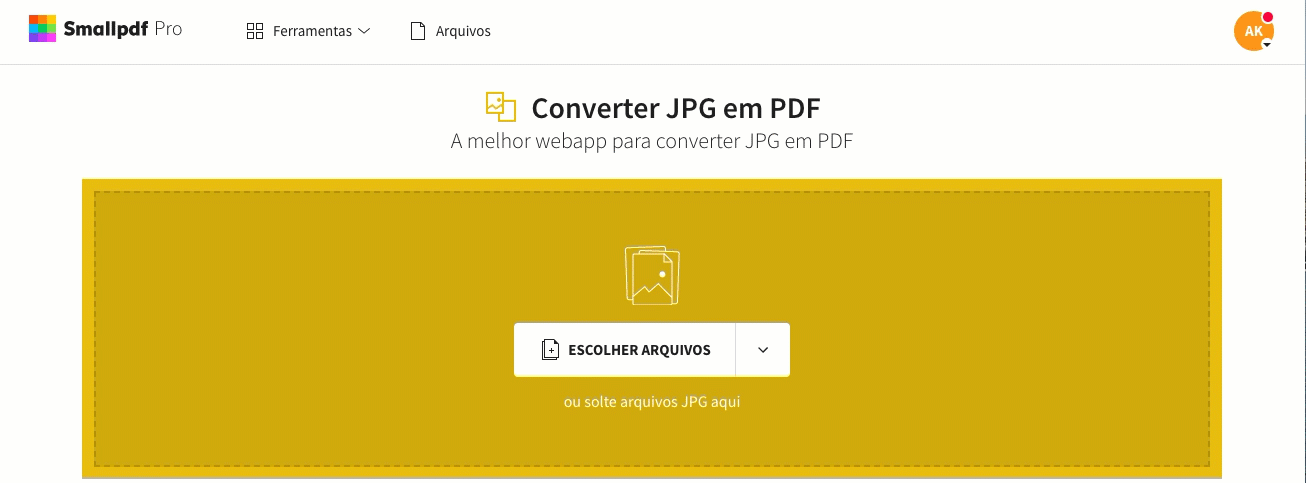 Como converter JPG em PDF