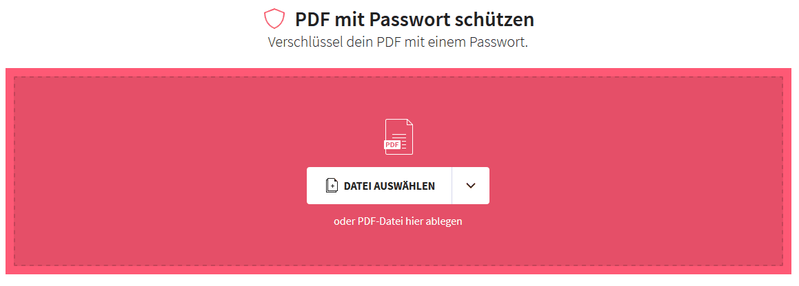 2018-10-03 - Anleitung zum Schützen eines PDF mit einem Passwort mit Smallpdf