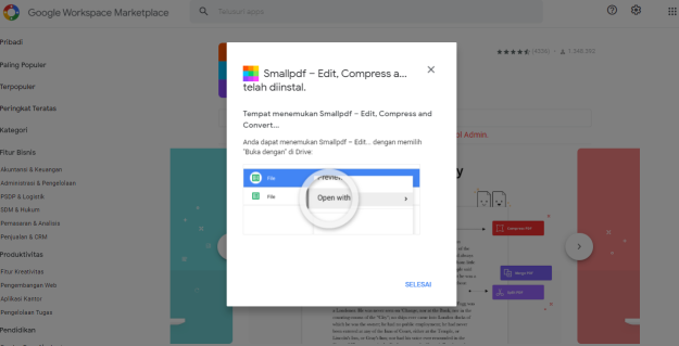 2020-03-03 - Cara Membuka PDF di Google Drive Kamu Menggunakan Smallpdf - Penginstalan Selesai