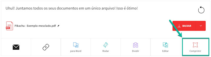 Como reduzir o tamanho do PDF unido