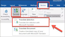 Translate inside Microsoft Word