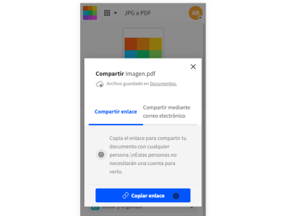 2023-12-07 - Convertidor JPG a PDF para Android - compartir